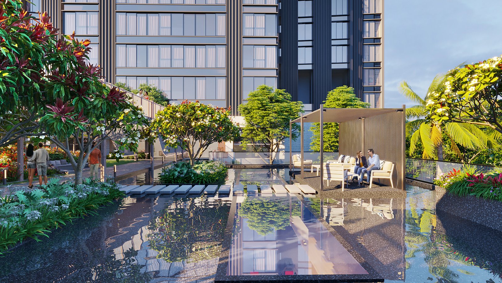 Pool Cabanas Rustomjee Crown
